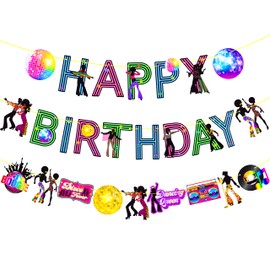 C L cooper life Disco Birthday Party Banner Disco Party Decorations 3Pcs 70's Disco Hanging Cutout Banners for 1970s Disco Fever Hippie Birthday Party Favors Supplies