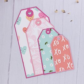 KSCRAFT Valentine Nesting Tags Metal Cutting Dies Stencils for DIY Scrapbooking Decorative Embossing DIY Paper Card