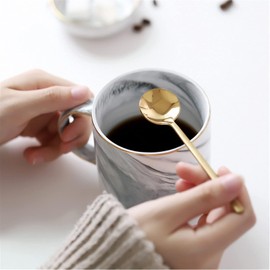 Stainless Steel Coffee Spoons, Pack of 8, 13 cm, Small Spoons, Dessert Spoons, Ice Cream Spoons, Teaspoons, Mocha Spoons, Round Mixing Spoons for Home, Kitchen, Cafe, Dessert, Sho