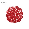 sourcing map Fabric Coasters, 8pcs 4" - Cotton Woven Crochet