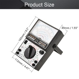 Fielect Digital Multimeter Electrical Tester Multi Tester with DC AC Voltmeter Ohm Volt Amp Diode Voltage Tester with Test Probes,MF47A