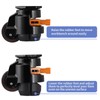 MOLIGOU Leveling Stem Casters, Retractable Leveling Casters with Ratchet Handle,