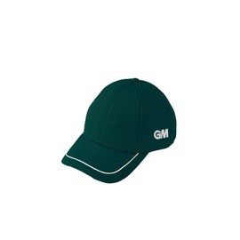 Gunn & Moore GM Cricket Hat | Teknik Cap | Pre-Shaped Two-Tone Peak | Easi-Fit Hook-and-Loop Fastener | One Size Fits All | 51 - 63 cm Circumference | Green