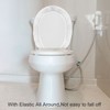 Soft Bathroom Toilet Lid Cover with Elastic All Around,Fabic Covers,Machine