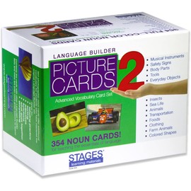 Stages Learning Language Builder Picture Nouns Set 2 for Autism, Aba and Preschool Educational Vocabulary Flash Cards
