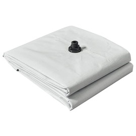 Tarps Now Ceiling Leak Drainage Tarp (10' x 20') with Draining Flange and D-Ring - Rain Catcher Roof Sealant Leak Diverter Waterproof Tarp - Easy Hanging and Reusable Roof Rain Diverter, White