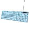 Gaming Keyboard USB Round 104 Keycaps Backlit Ergonomic Fodable Feet