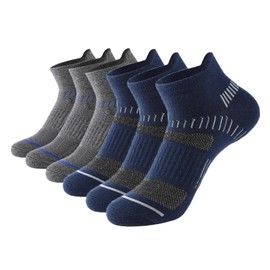 6 Pares Calcetines Deportivas para Hombre,Calcetines Invisibles Calcetas Casual Algodon, Calcetines de Corte Bajo No Show Socks Men Antideslizante, Duradero y Transpirables