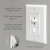 Maxxima LED Dimmer Electrical Light Switch - 3-Way/Single Pole Use,