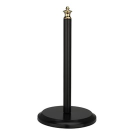 Akicon Paper Towel Holder Roll Dispenser Stand for Kitchen Countertop & Dining Room Table 14" Height (Black and Gold)