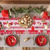 Christmas Table Runner, 35*180cm Red Table Runner with Snowflake &