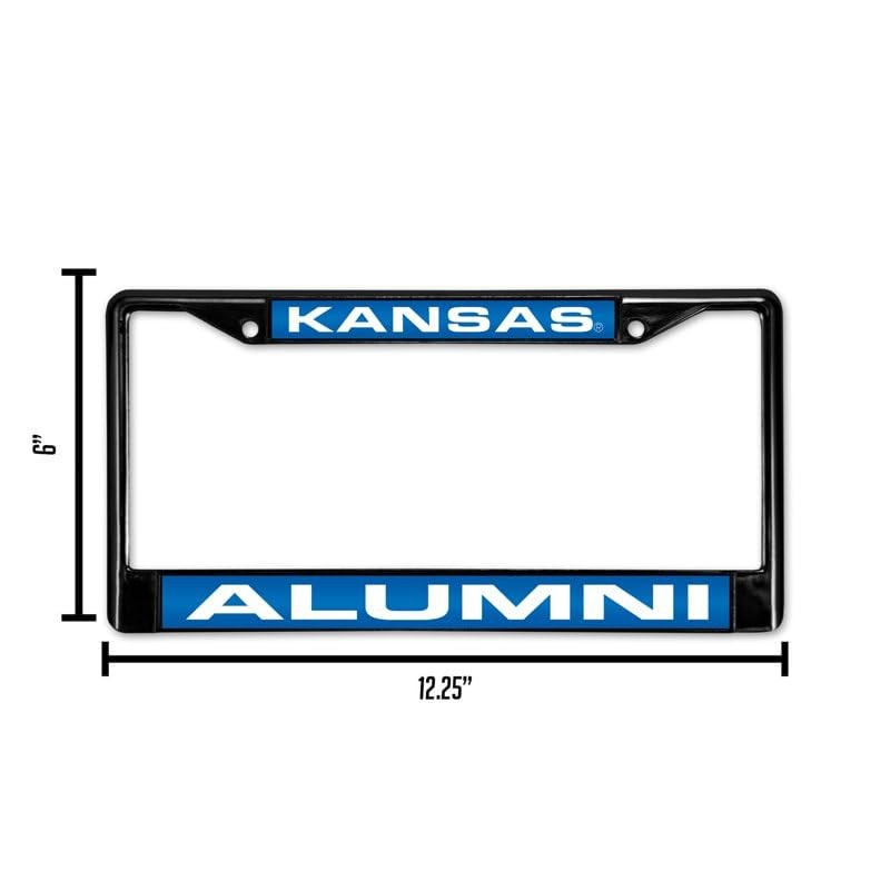 Kansas Jayhawks Alumni Black Metal (Set of 2 Frames) Laser