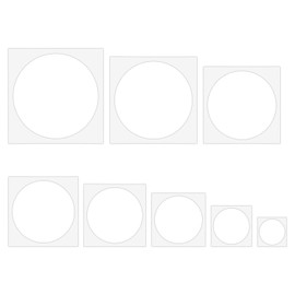 SAVITA 16pcs Large Circle Stencils for Painting, Plastic Templates 2.4-9.8 Inches Reusable Circle Stencils for Walls Paper Wood Art Projects Home Decoration(Circle, 8 Sizes)