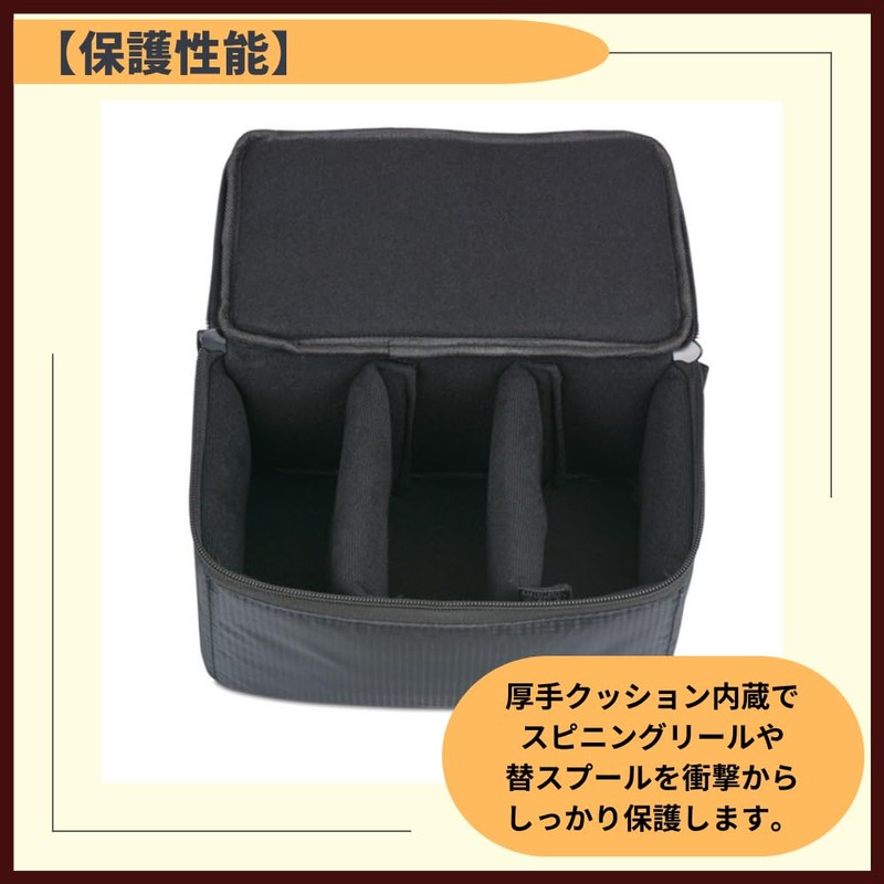 ideamall リールケース リールポーチ キャリングケース 防水 釣り フィッシング 収納ケース