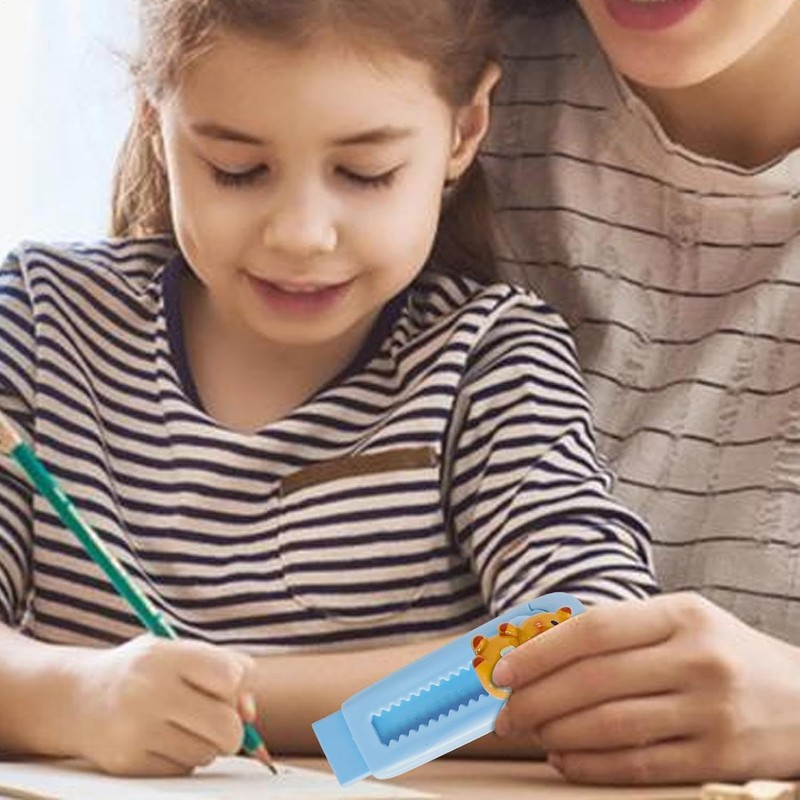 5 Pack Cute Retractable Push Erasers,Pull Erasers,Ideal Stationery for Lovers