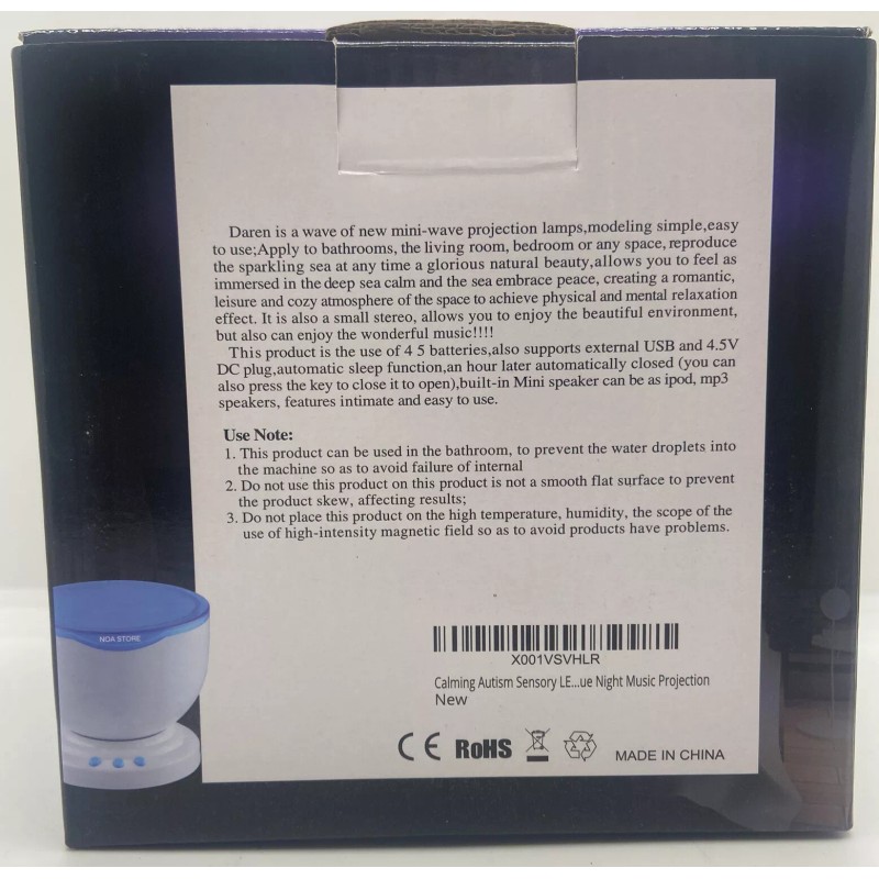 Noa Store LED Light Projector Relax Blue Night Music Projection