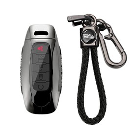 Funda duradera para llavero de coche compatible con Nissan X-Trail Juke Altima Pathfinder Rogue Bluebird Juke Sedan Versa Kicks 2024 2025, aleación de zinc, protector de llaves, 2/3/4/5