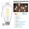 4-Pack Vintage 8W ST64 LED Edison Light Bulbs 100W Equivalent,