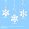 ALLY-MAGIC White Snowflake Swirls Hanging Ceiling Decorations, Paper Snowflake Christmas