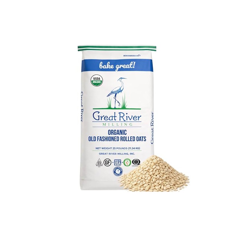 Great River Milling Organic Old Fashioned Rolled Oats | Whole