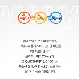 Nature Max Brazilian Green Propolis Zinc C 500mg x 90 capsules Polipolis Propolis / 네이처맥스 브라질 그린 프로폴리스 아연C 500mg x 90캡슐 폴리폴리스 플로폴리스
