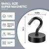 Neosmuk Black Magnetic Hooks, 400 lb+ Heavy Duty Earth Magnets