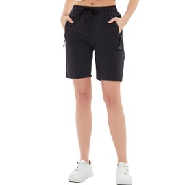 Women's Hiking Cargo Shorts Quick Dry Golf Active Athletic Shorts 7" Lightweight Running Summer Shorts with Zipper Pockets(DeepGray,S)