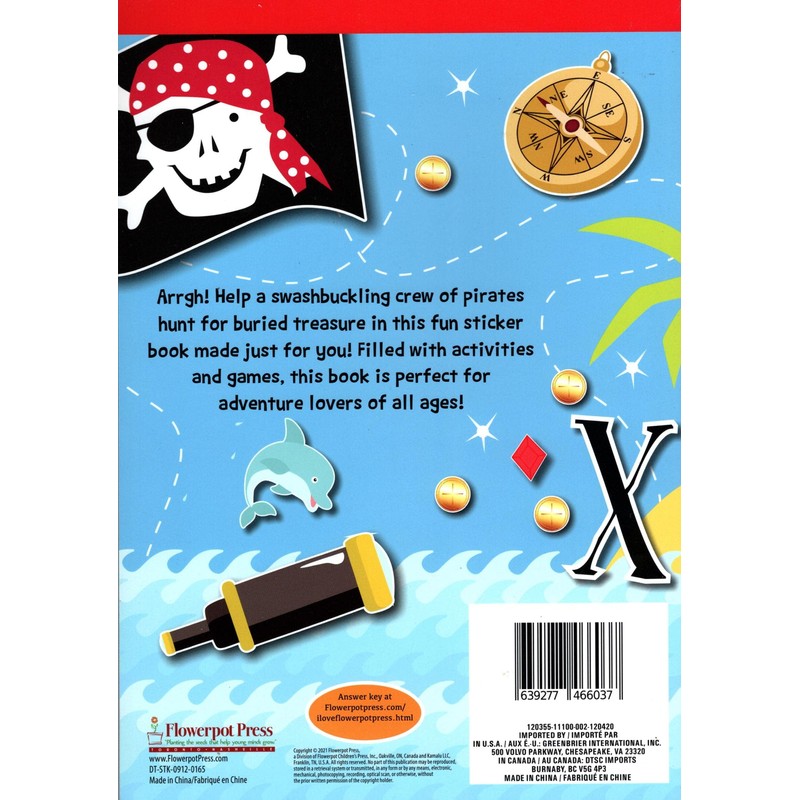 Flowerpot Press Stick-to Learning - Treasure Hunt - Sticker Book