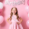 TIOSRU pink Birthday Princess Sash and Crown Birthday Crown for