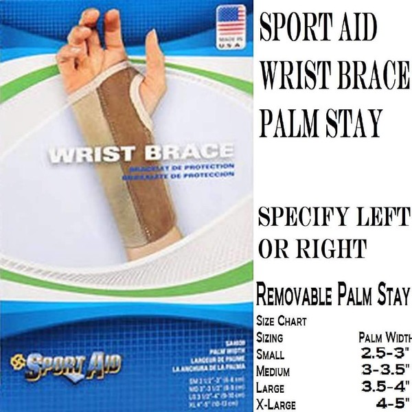 Sport Aid Sportaid Wrist Brace Palm Stay Beige, Right Medium - 1 Ea