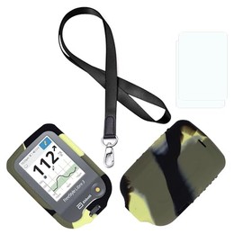 Premium Mixed Color Silicone Case (Lanyard + TPU Screen Protector) for Freestyle Libre 3 & Freestyle Libre 2 (Black Green)