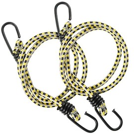 Keeper 06036-6 36” Vinyl Coated Bungee Cord, Multicolor, 2 Pack - UV and Weather-Resistant