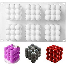 Moldes de Silicona de 6 Cavidades para Hacer Velas y Jabón - Molde de Bricolaje