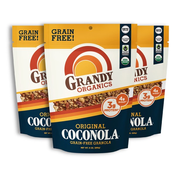 Grandy Organics Original Coconola Gluten Free Granola - Certified Organic,