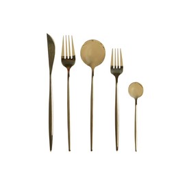 DKD Home Decor Gold Stainless Steel Cutlery Set 3 x 1.5 x 13 cm 20 Pieces