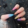 600 Pieces Long False Nails Stiletto FITDON Transparent Full Cover
