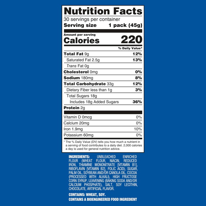 OREO Chocolate Sandwich Cookies, 30 Snack Packs (4 Cookies Per