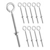 QWORK Eye Bolts, 10 Pack 1/4" x 4" Stainless Steel