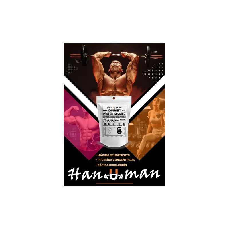 Proteina Pura Sin Sabor Aislada Whey Isolated 1kg Hanuman