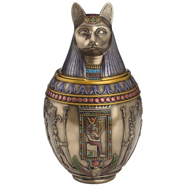 Rare Egyptian Bastet Cat Memorial Urn