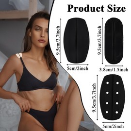 18 PCS Bra Strap Holders for Slipping, Silicone Bra Strap Cushion, Effective Anti-Slip, Minimize Discomfort, Suitable for Women (Black/White/Skin Color)