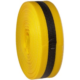 Brady 91176 200' Length, 2" Width, B-903 Polypropylene, Black And Yellow Color Woven Barricade Tape, Legend (Black And Yellow Horizontal Warning Stripes)