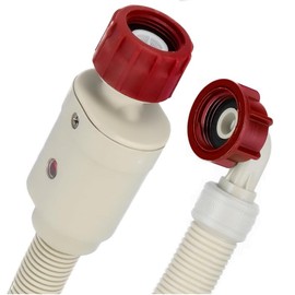 Schläfer 253315 Universal Washing Machine Charging Hose 1.5 m with Check Valve, Safety Aquastop, Cold Water Inlet, Standard Thread FF 3/4 Inch, Hose Length 150 cm, with 90° Bent