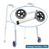 Walker Front Wheels Replacement Feet, Folding Med Lock Roller Parts,