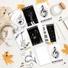 JOINFANXIN 8 Pcs Musical Note Mini Spiral Notebook, Black and