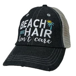 COCOVICI Womens Beach Hair Don't Care Hat Beach Bum -924 Grey