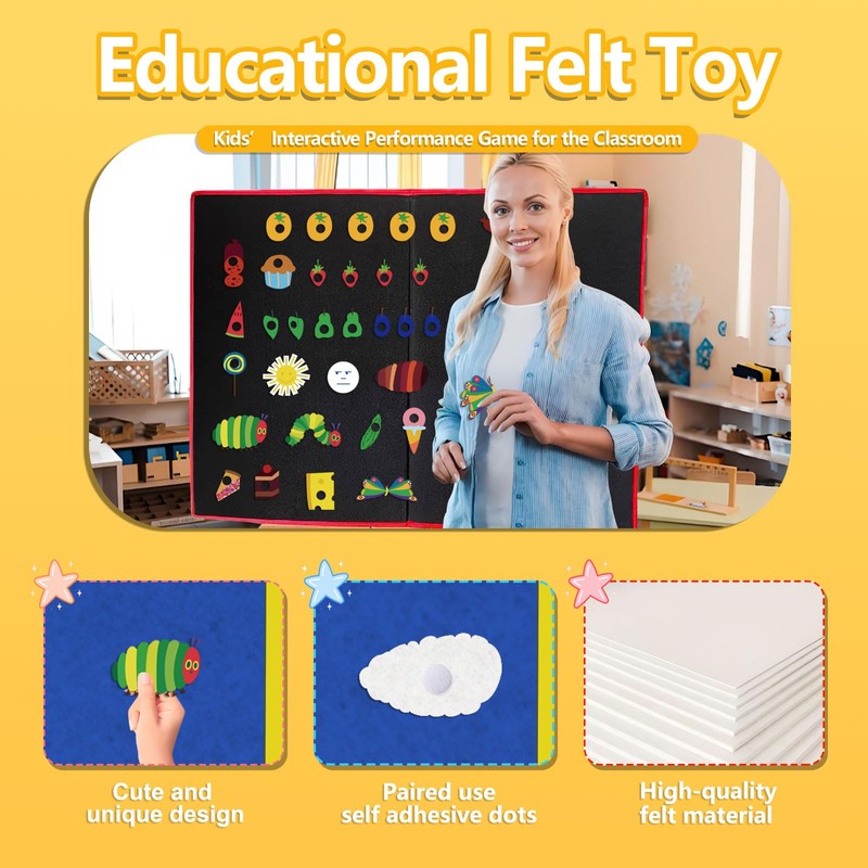 Thryvomniq Hungry Caterpillar Felt Board Story Sets Preschool Children Early