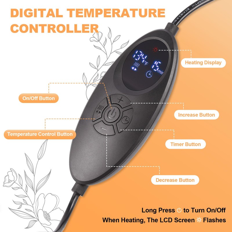 Hot Stones Massage Warmer Kit with Temperature Adjustment, 12 Pcs