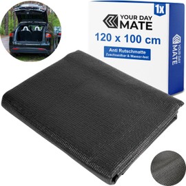 Car Non-Slip Mat, Size 120 x 100 cm, Black, Waterproof, Cut to Size Dirt Trapper Mat, Boot Mat for Dog Box, Drawer, Carpet, Boot Liner, Non-Slip Mat, Car, Protective Mat