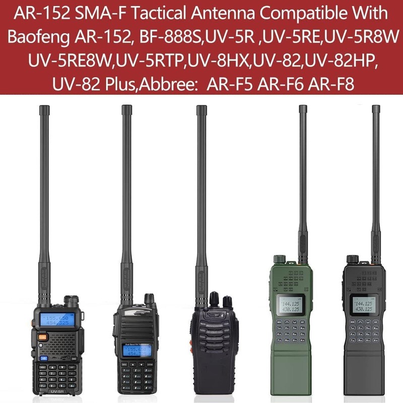 Walkie Talkie Tactical Antenna High Gain SMA Female Dual Band